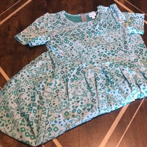 XL Aqua Lularoe Amelia dress